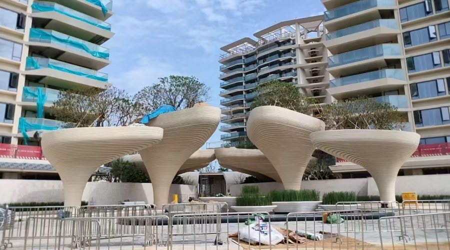 飾紀上品GRC廠家：海南三亞海棠灣景觀GRC柱子造型工程案例