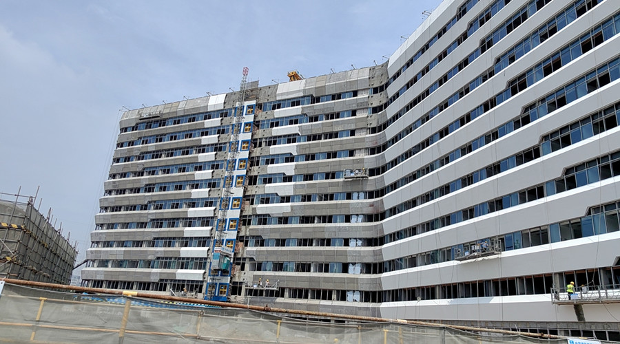 大型GRC幕墻構件安裝中