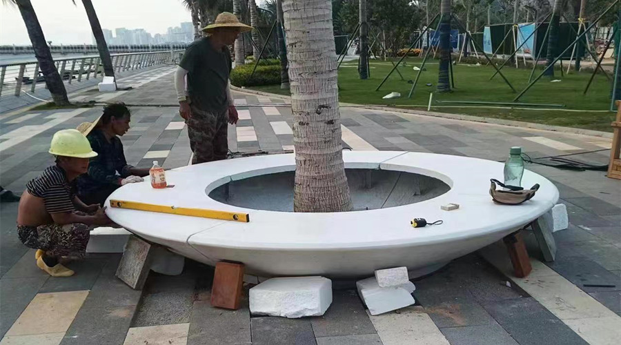 海南三亞鳳凰島UHPC透光坐凳樹(shù)池項(xiàng)目