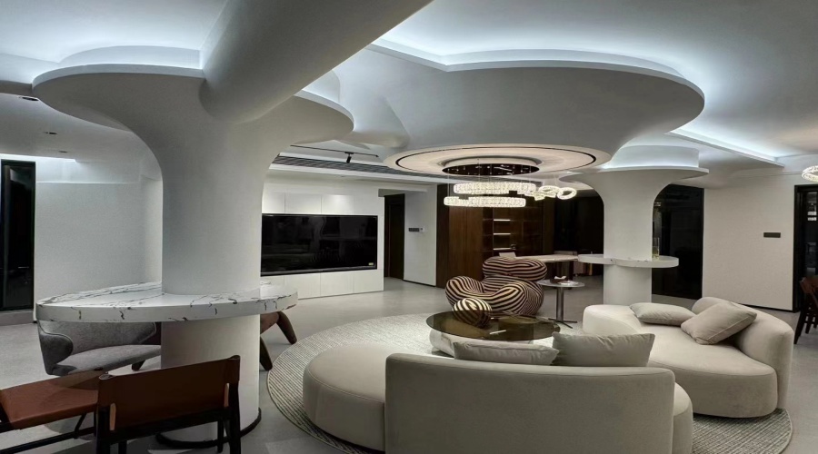 清遠別墅美林湖GRG柱子天花項目 清遠別墅美林湖GRG柱子天花項目