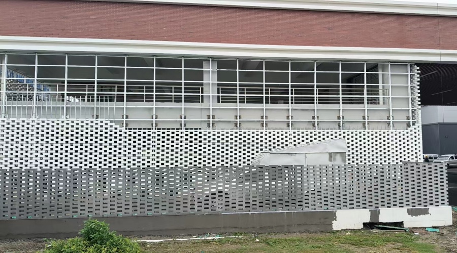 上海興和電子GRC鏤空磚工程 上海興和電子GRC鏤空磚工程