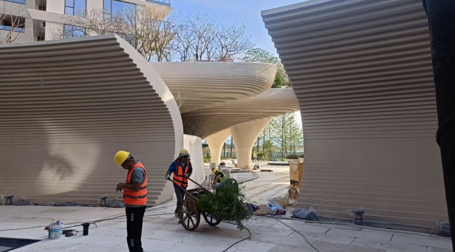 GRC構件幕墻施工安裝