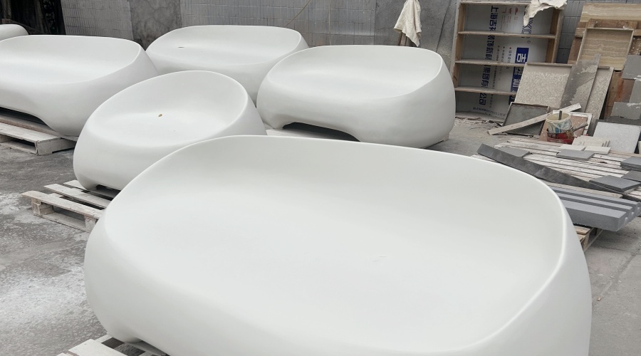 UHPC/GFRC坐凳樹池草階檔墻